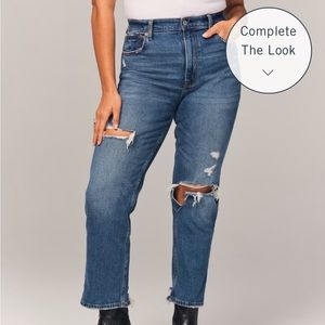 Size 12 | 31 The Ankle Straight Ultra High Rise Abercrombie & Fitch Jeans